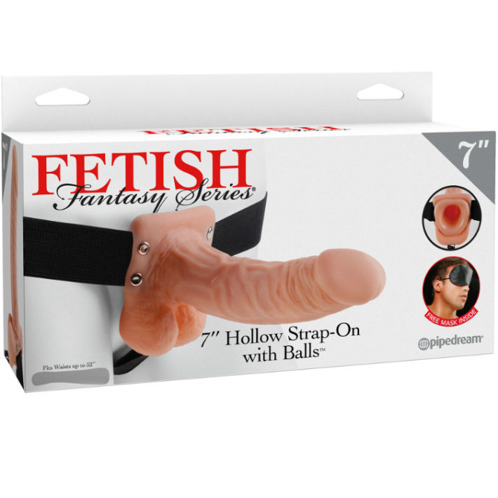 Fetish Fantasy Series 7 Strap-On Hueco con Bolas 17.8 cm Natural