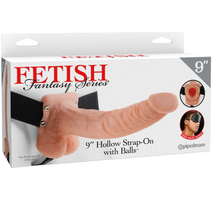 Fetish Fantasy Series 9 Strap-On Hueco con Bolas 22.9 cm Natural