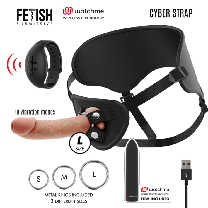 Fetish Submissive Cyber Strap Arnes con Dildo y Bala