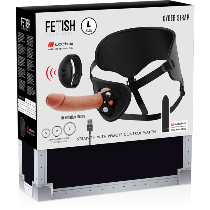 Fetish Submissive Cyber Strap Arnes con Dildo y Bala