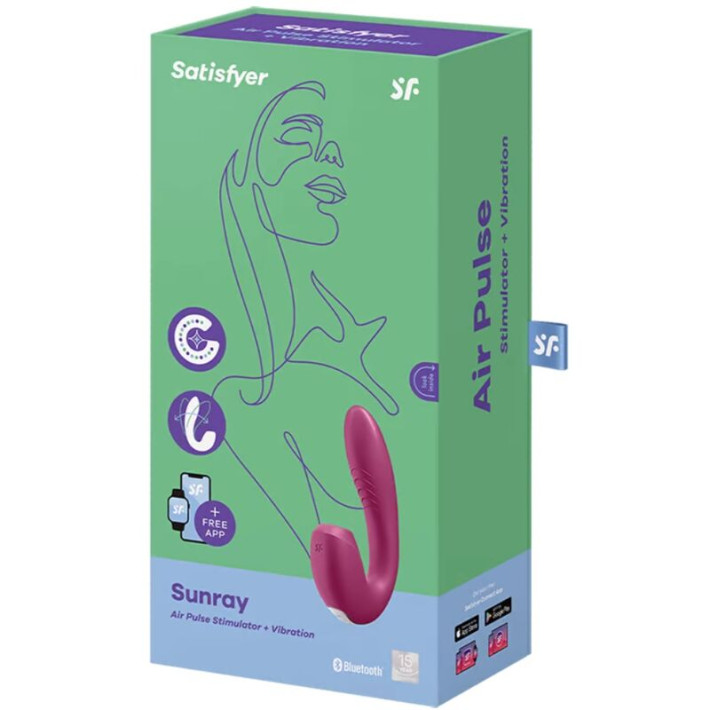 Satisfyer Sunray Estimulador y Vibrador Rojo