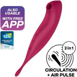 Satisfyer Twirling Pro+ Estimulador y Vibrador Rojo