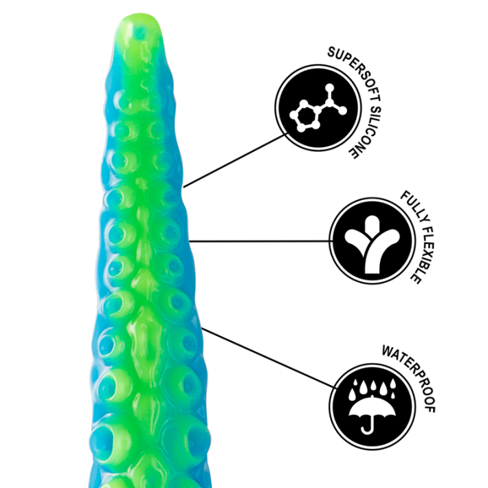 Epic Scylla Dildo Tentáculo Fino Fluorescente Grande