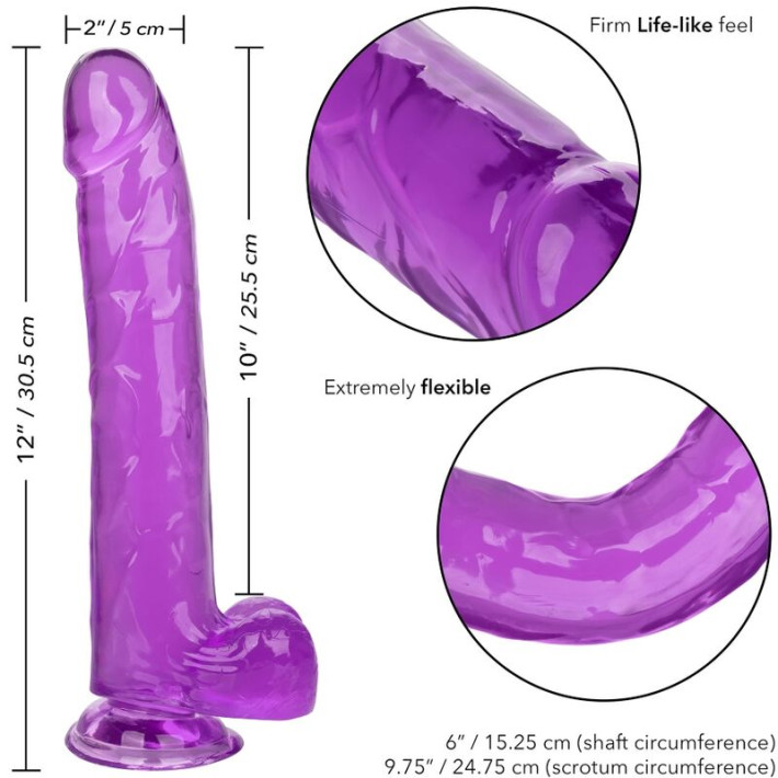 California Exotics Size Queen Dildo Lila 25.5 cm