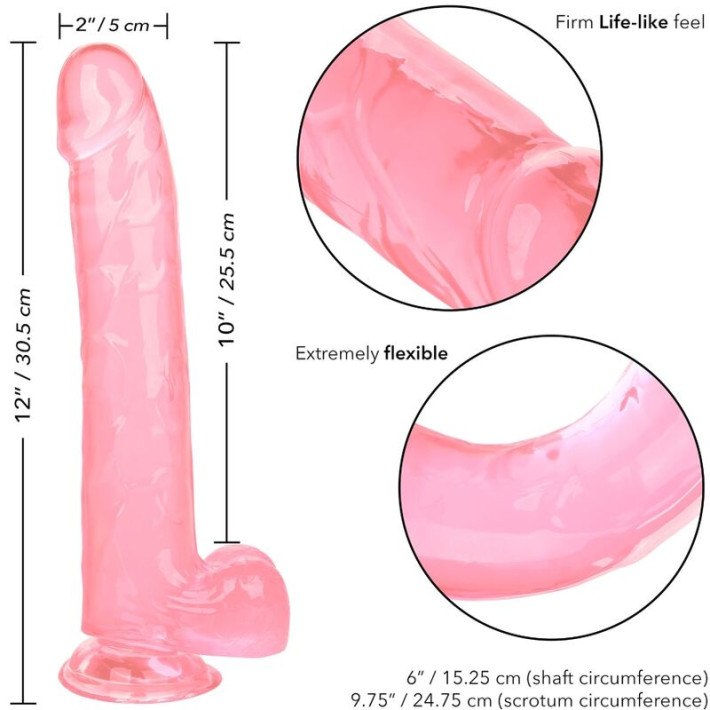 California Exotics Size Queen Dildo Rosa 25.5 cm