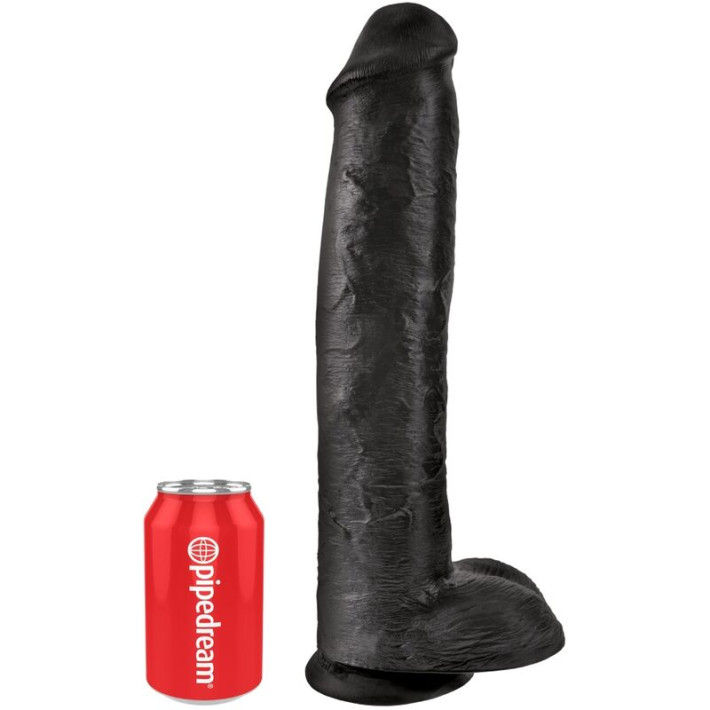 King Cock Pene Realistico con Testiculos 34.2 cm Negro