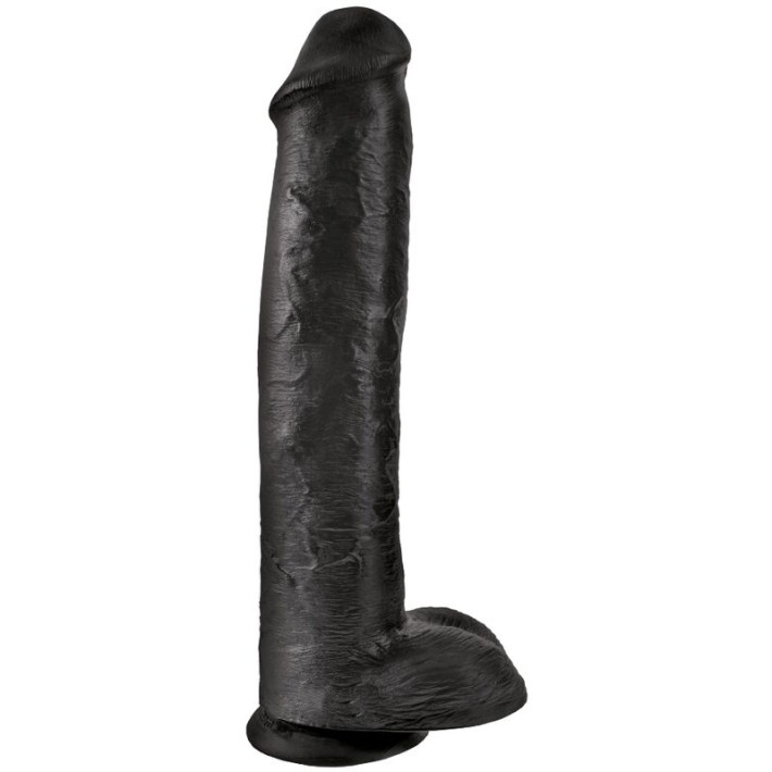 King Cock Pene Realistico con Testiculos 34.2 cm Negro