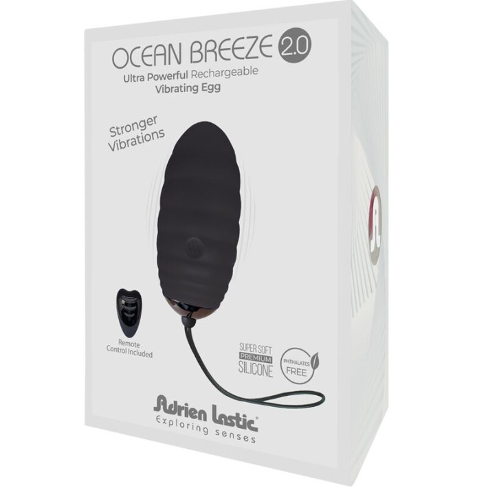 Adrien Lastic Ocean Breeze 2.0 Huevo Vibrador Recargable Negro