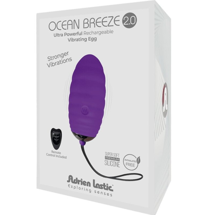 Adrien Lastic Ocean Breeze 2.0 Huevo Vibrador Recargable Violeta