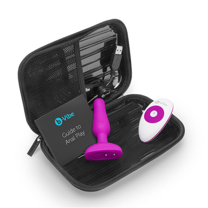 B-Vibe Novice Control Remoto Anal Plug Fucsia