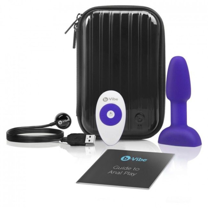 B-vibe Rimming Control Remoto Anal Plug Petite Lila