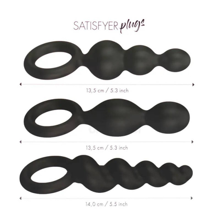 Satisfyer Booty Call Anal Plugs Set Negro