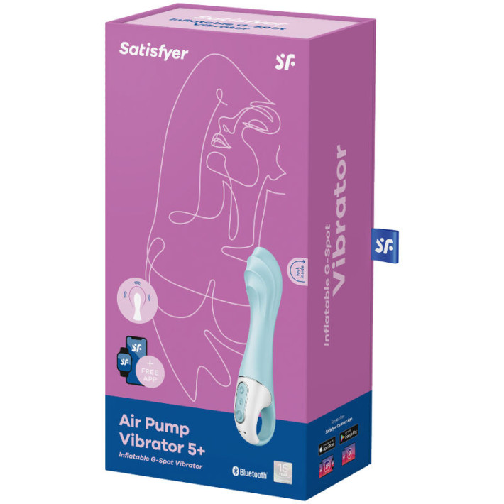 Satisfyer Air Pump Vibrator 5+ Vibrador Punto G Azul