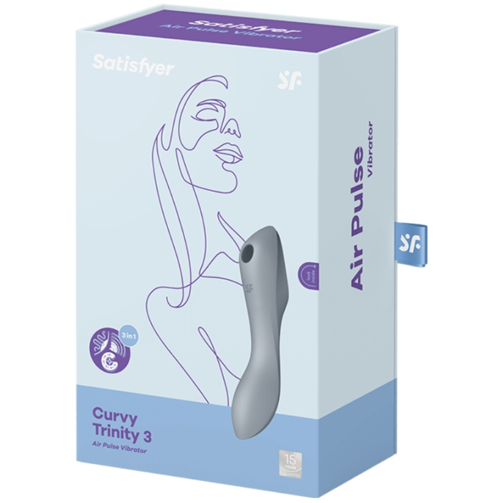 Satisfyer Curvy Trinity 3 Estimulador y Vibrador Gris